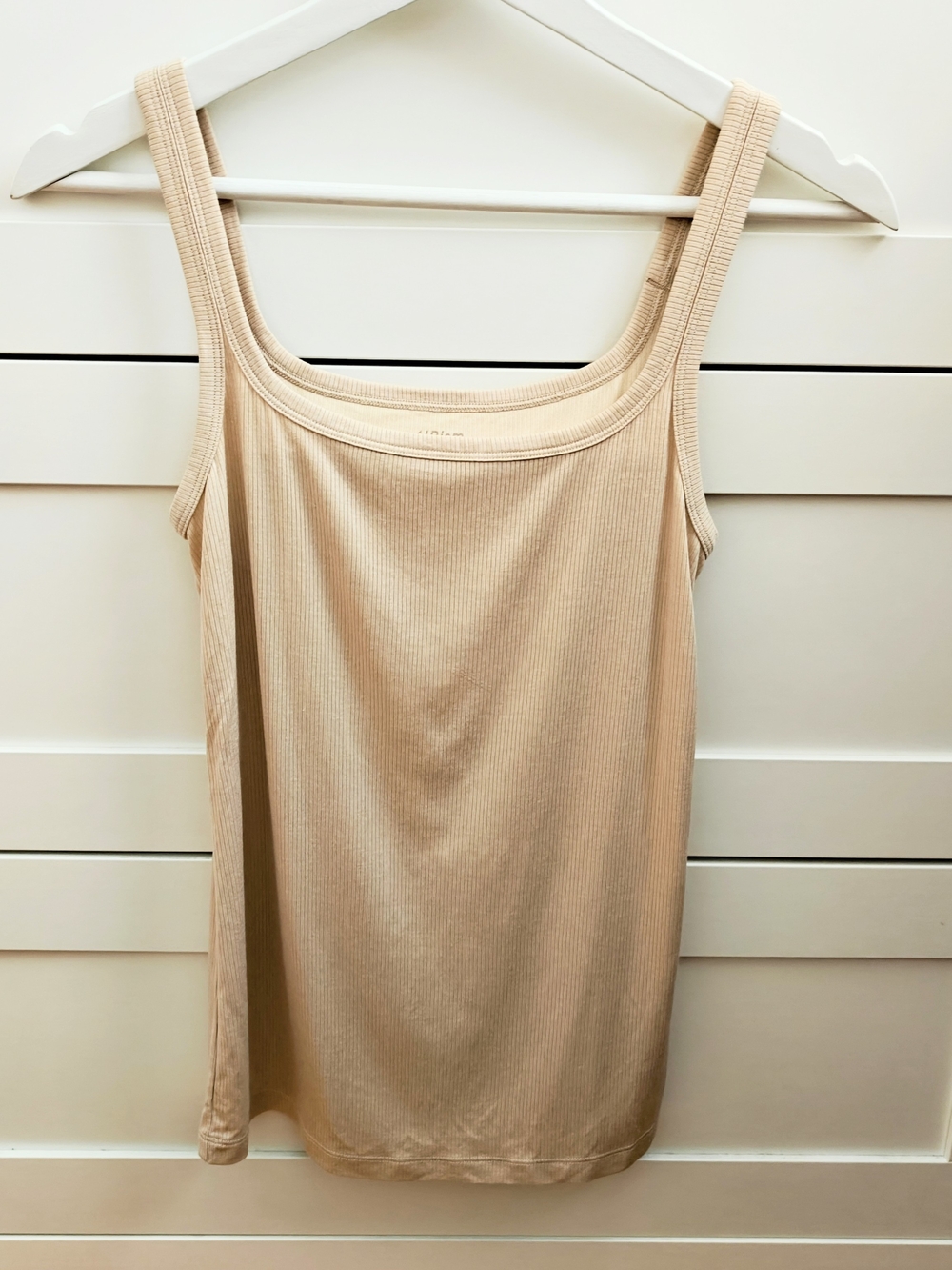 Uniqlo Airism Beige Ribbed Tank Size S
